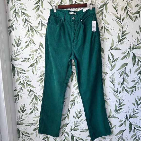 Pac Sun High-Waisted Dad Jeans Corduroy Pants. Deep Green. Size 29. - Picture 2 of 11